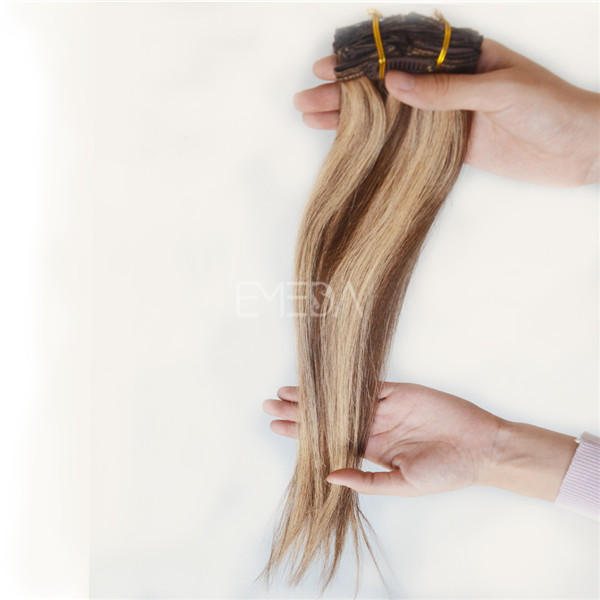 Full Cuticle Shedding Tangle Free ombre clip in hair extension CX023